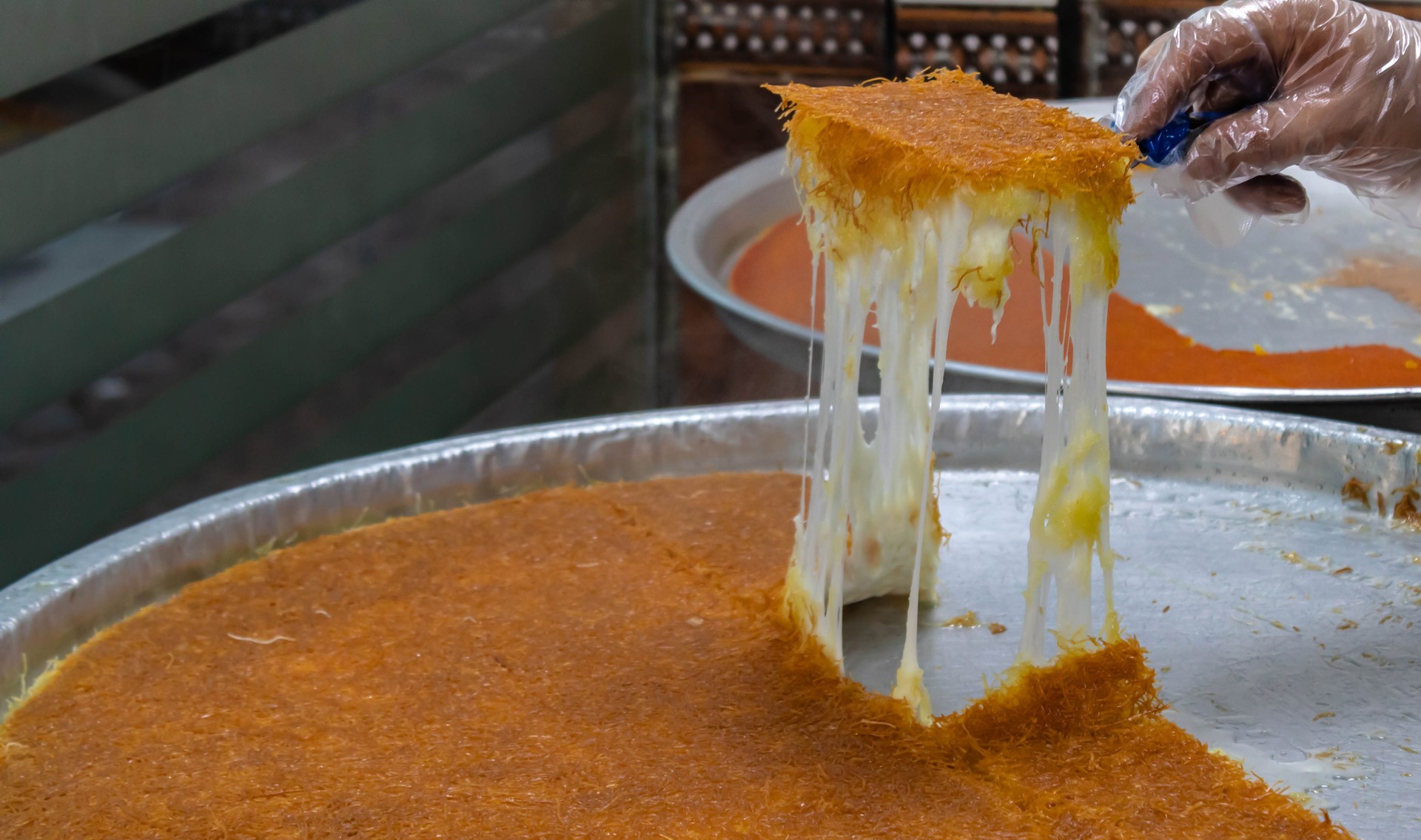 Kunafa, palestinian cheese pie, arab sweets